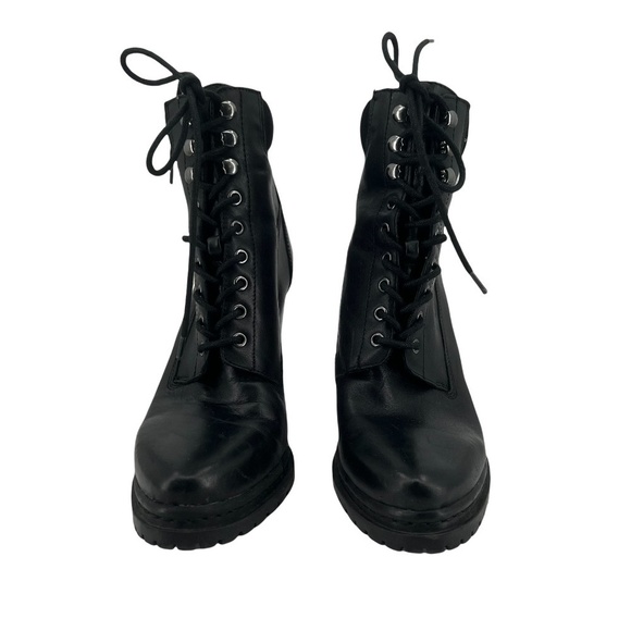 BCBGeneration Black Leather BG-Maude Block Heel Platform Boots Size 10 Women’s - Picture 1 of 16